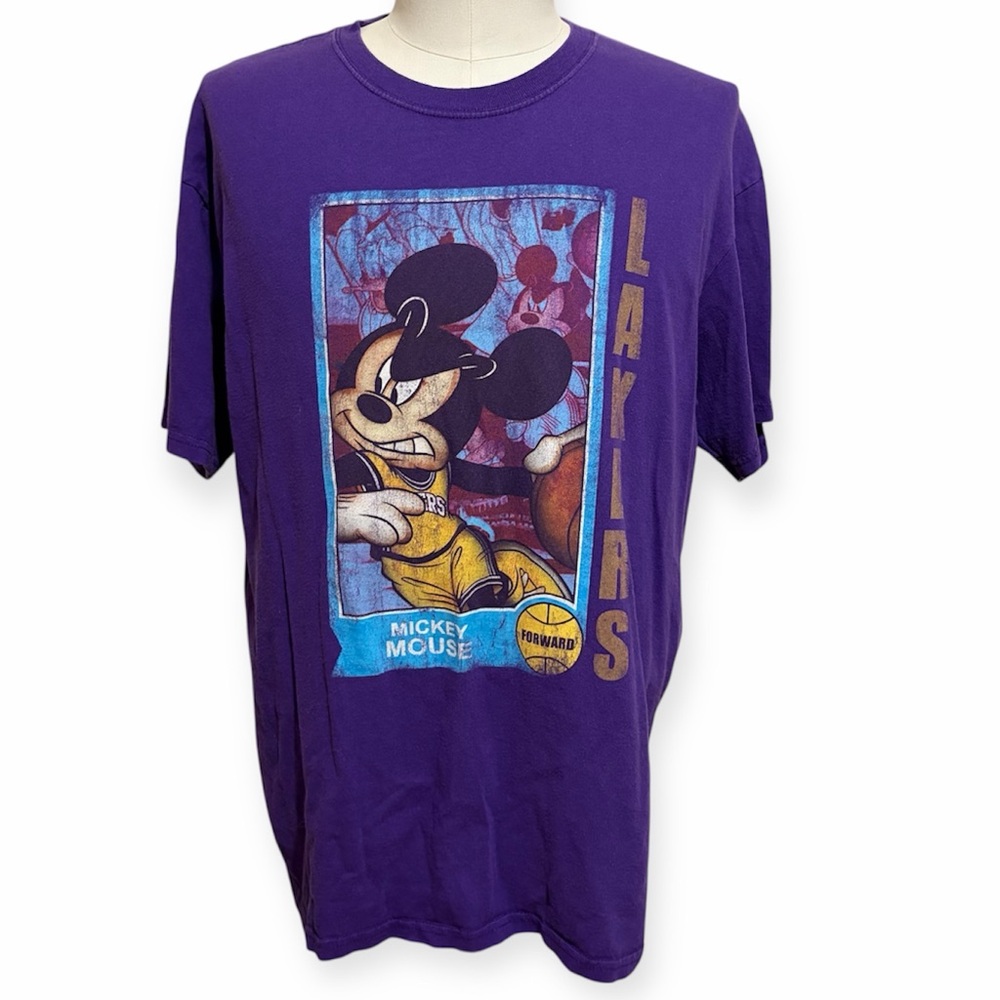 Disney x NBA xl Purple Mickey Mouse Lakers Graphic T-Shirt